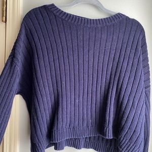 pacsun la hearts cropped navy sweater